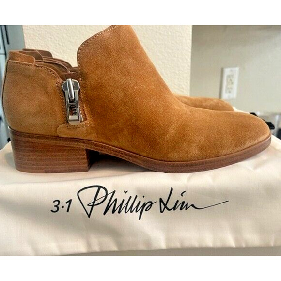 3.1 Phillip Lim Womens Alexa Tan Suede Leather Ankle Boot 38 EU 7.5 US NEW $495 - Picture 3 of 11